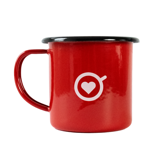 Pocillo en Peltre Amor Perfecto Rojo